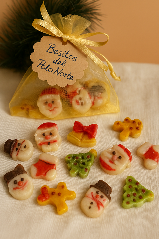 Besitos del Polo Norte - pequenos caramelitos de fondant perruno Woof Natural - Puro & Simple - Obrador canino