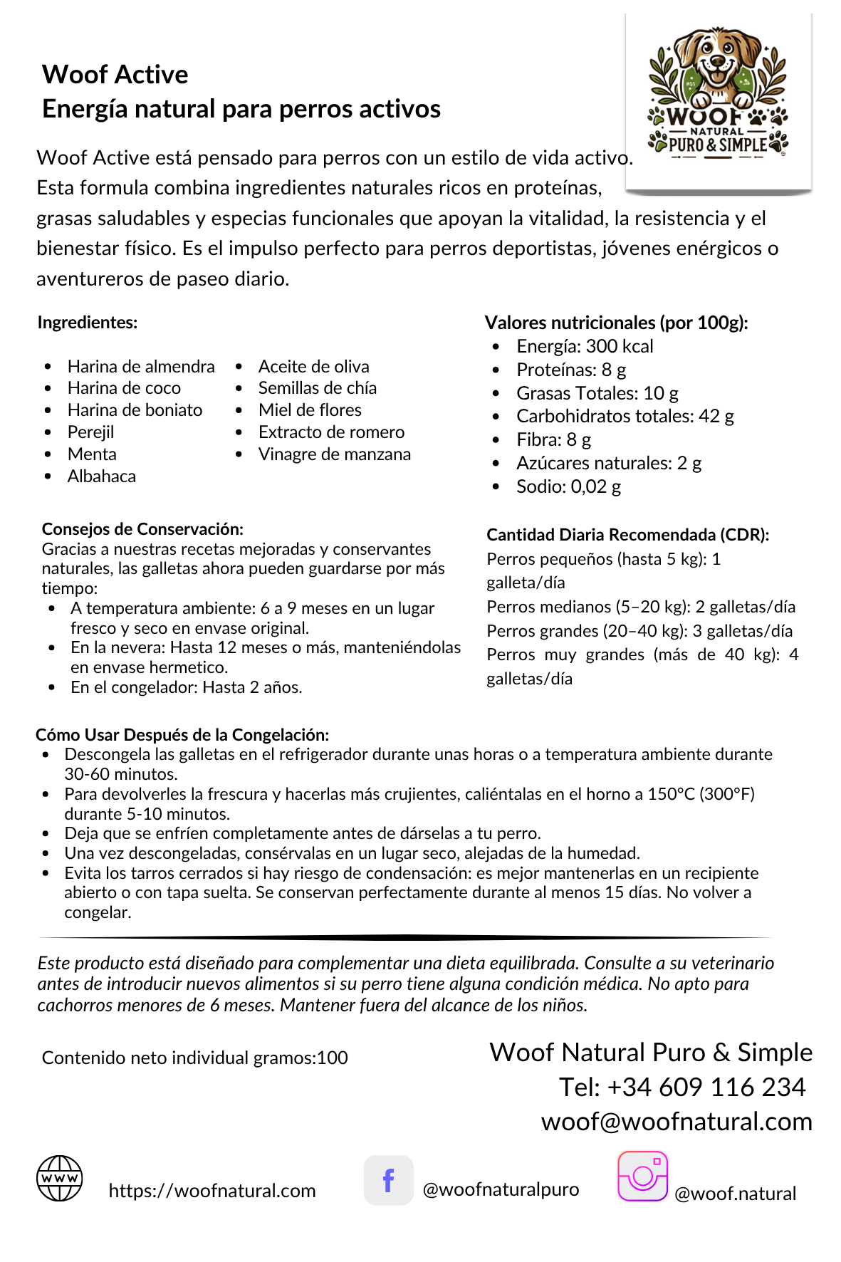 Esenciales: Woof Active – energía, agilidad y fuerza desde dentro.