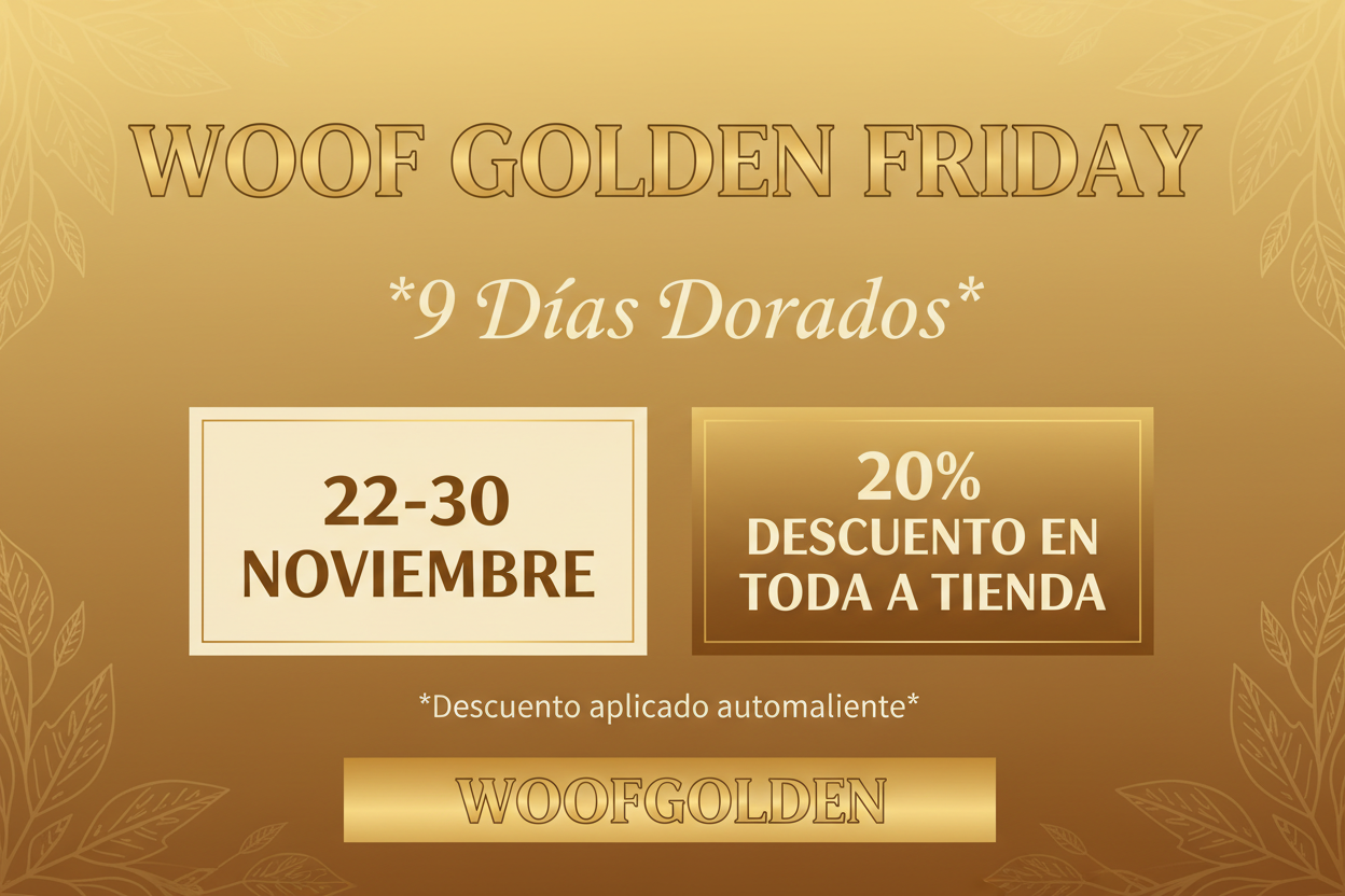 Golden-Friday-Repostería-Natural-para-Perros-Woof-Natural Woof Natural - Puro & Simple - Obrador canino