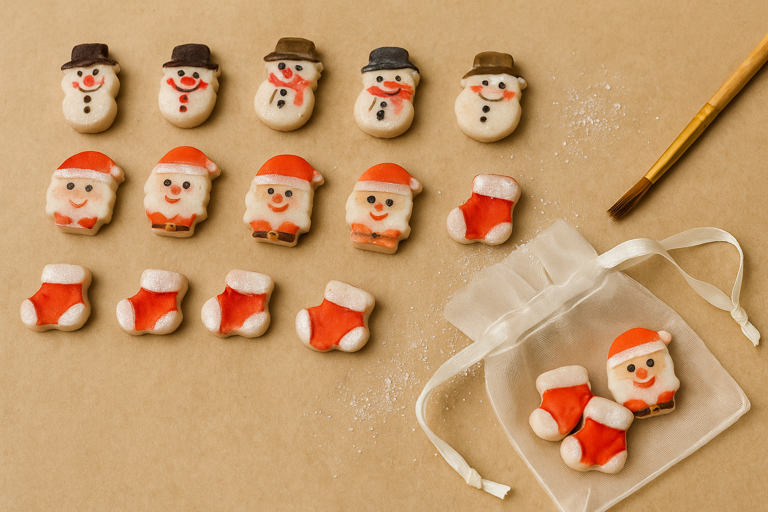 Besitos del Polo Norte - pequenos caramelitos de fondant perruno Woof Natural - Puro & Simple - Obrador canino