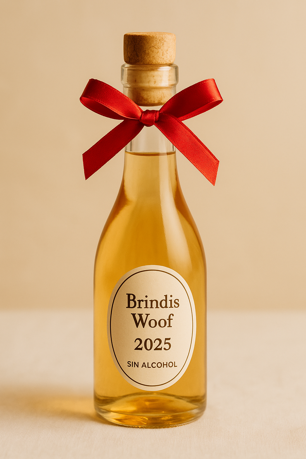 Champán Brindis Woof 2025 – Bebida perruna sin alcohol Woof Natural - Puro & Simple - Obrador canino