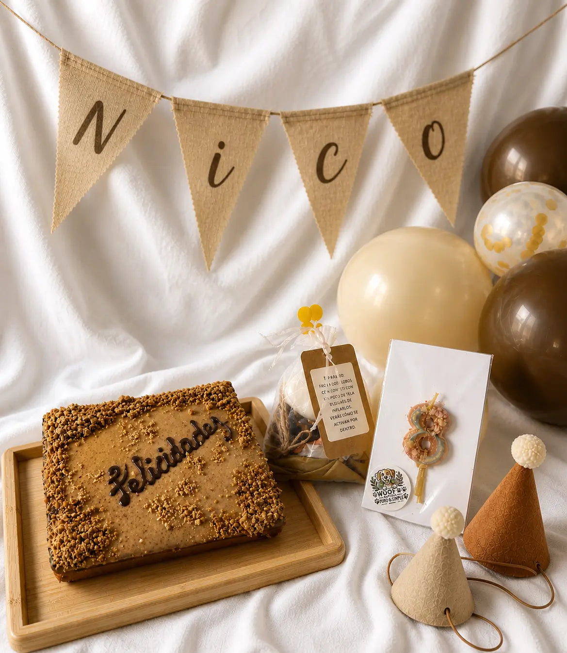 Kit de Celebración Woof Woof Natural - Puro & Simple - Obrador canino
